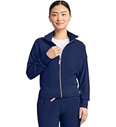 Med Couture Underscrub Long Sleeve Women Top Ruched Knit Details, Rounded Hem with Adjustable Tap...