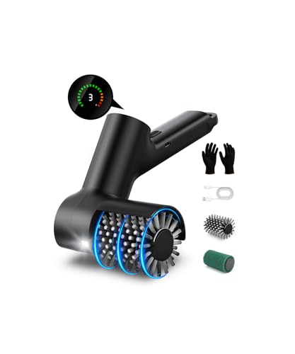 3-Speed Cordless Rechargeable High Torque Grill Cleaner with LED Light