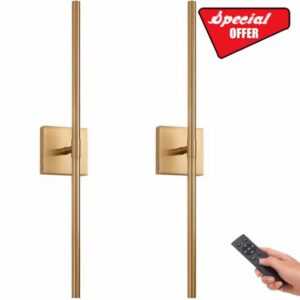 Battery Operated LED Wall Sconces Set of 2