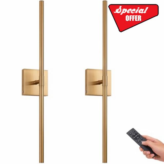 Battery Operated LED Wall Sconces Set of 2