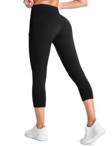 THE GYM PEOPLE Women's High Waist Yoga Pants Soft Tummy Control Athletic Workout Leggings with Deep Pockets