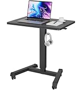 BONTEC Lecterns & Podiums Portable Mobile Standing Laptop Desk, Height Adjustable, Sit Stand, Hom...