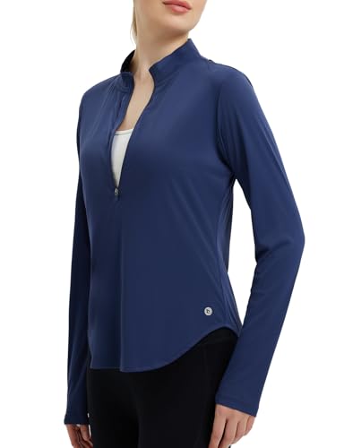 baleaf Women's Sun Protection Shirt UPF 50+ Long Sleeve Half Zip Hiking Top