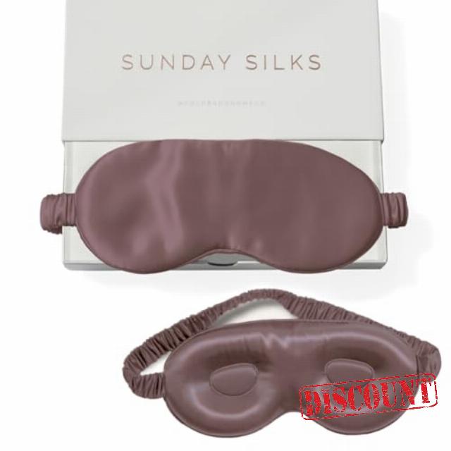 SUNDAYSILKS™ 3D Contoured Silk Sleep Mask | Padded Silk Eye Mask with Eye Cups for Lash Extensions | Blackout