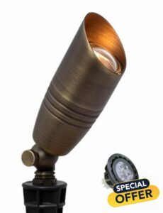MALORY Brass Landscape Spotlights 1-Pack with MR16 Bulb(S02)