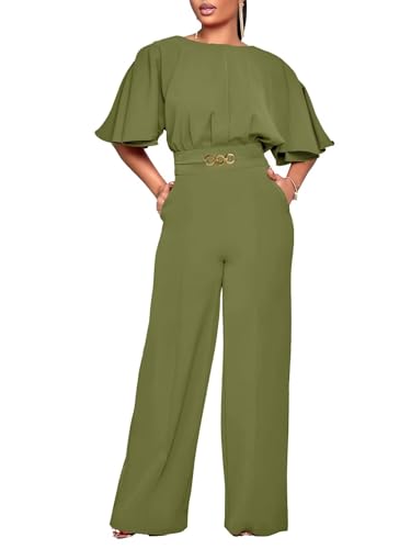 acelyn Elegant Jumpsuit for Women Dressy Sexy Plus Size Wide Leg Pant Suit One Piece Party Outfits