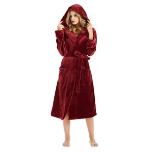 HEARTNICE Womens Hooded Fleece Robe