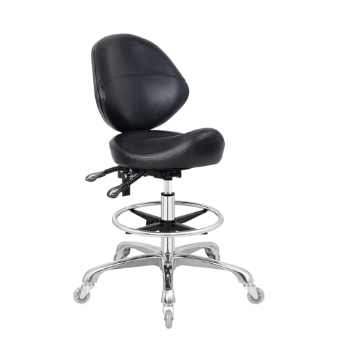 Ergonomic Swivel Rolling Height Adjustable for Salon Beauty Clinic Dentist Tattoo Home Office