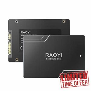 RAOYI 64GB Internal SSD SATA III 2.5” Solid State Drive 3D NAND Flash Advanced SSD Hard Drive Up to 300MB/s SATA 3 SSD Upgrade Performance for PC Laptop