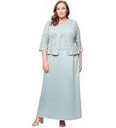 Alex Evenings Women's Long Cold Shoulder Dress, Mother of The Bride