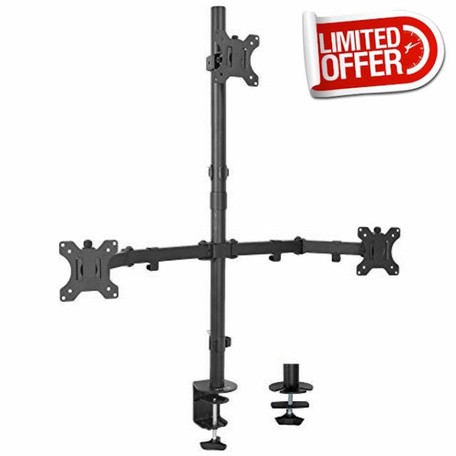 VIVO Triple LCD Monitor Desk Mount Stand Heavy Duty and Fully Adjustable