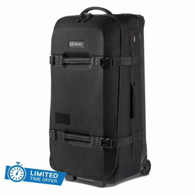 Pelican Aegis Luggage - Check in Duffel Bag with Wheels - 32 Inch Suitcase with Wheels (Black)