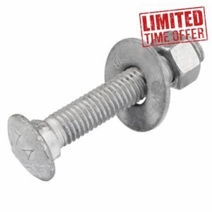 3/8" x 2" (50 Pack) Galvanized Carriage Bolt Kit