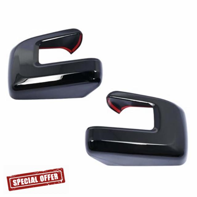 Mirror Cover w/o Turn Signal Light Compatible with Ford F150 F-150 2021 2022 2023 2024 2025 Side Mirror Caps Rearview Mirror Cover (Black)