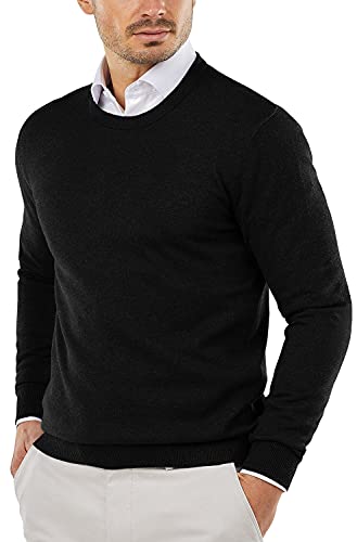 COOFANDY Men's Crewneck Sweaters Long Sleeve Dress Knit Sweater Lightweight Slim Fit Pullover Sweaters
