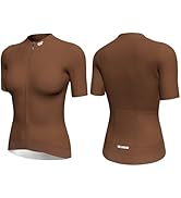 Wulibike Cycling Jersey Women Short Sleeve,Breathable Bike Shirt with 3 Rear Pockets for Summer R...
