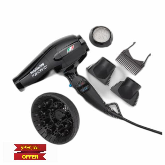 BaBylissPRO Nano Titanium Italian Portofino Hair Dryer - Professional 2000 Watt Blow Drye