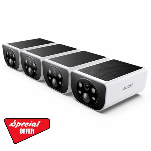 AOQEE Cameras for Home Security-2K Wireless Security Camera Outdoor with AI Motion Detection & Siren