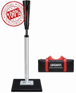 LOMGWAYS Baseball/Softball Batting Tee-Height Adjustable Premium Portable Baseball Tee with Removable Rubber Top and Heavy-Duty Base for All Ages