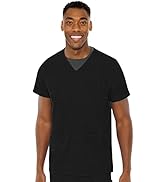 Med Couture Men's Straight Leg Scrub Pant with Zip Fly Front, 6 Pockets, and Elastic Waistband - ...