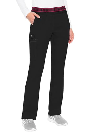 Med Couture Women's Yoga Pull-On Pant with 7 Pockets Ultra-Soft Rib-Knit Waistband and 2-Way Stretch Technology - MC7739
