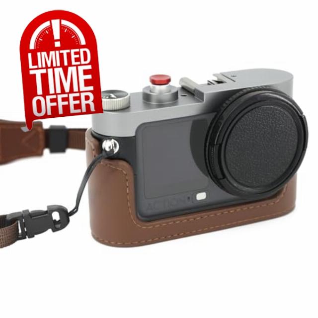 MOVMAX Vintage Camera Cage for DJI Osmo Action 6 with Carrying Strap