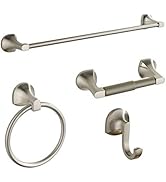 BGL Bathroom Hardware Set, Matte Black Adjustable Expandable Towel Bar 4-Piece Bathroom Accessory...