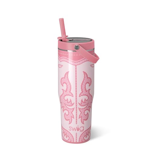 30oz Leak Proof Water Bottle with Handle and Straw