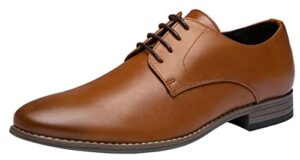 Jousen Men's Oxford Plain Toe Dress Shoes Classic Formal Derby Shoes