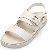 CosyFever Womens Strappy Heeled Sandals 3 Inches Chunky Block Heel Square Toe Buckle Dressy Shoes...