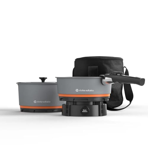 Electric Camping Stove 200-1000W with Pan & Pot