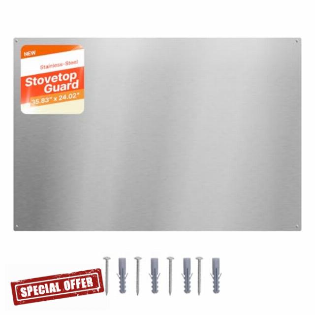 VEVOR 36" x 24" Stainless Steel Backsplash for Stove