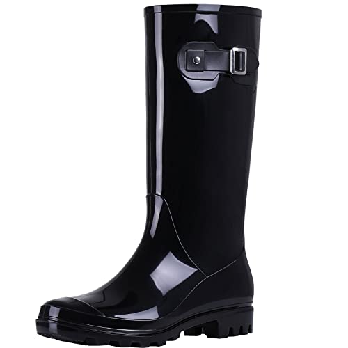 Asgard Women’s Tall Rain Boots Knee High Waterproof Rainboots Rubber Garden Boots