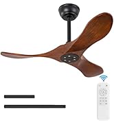 KBZZ 36 Inch Ceiling Fan no Light, Wood Ceiling Fan without Light, Reversible DC Motor, Noiseless...