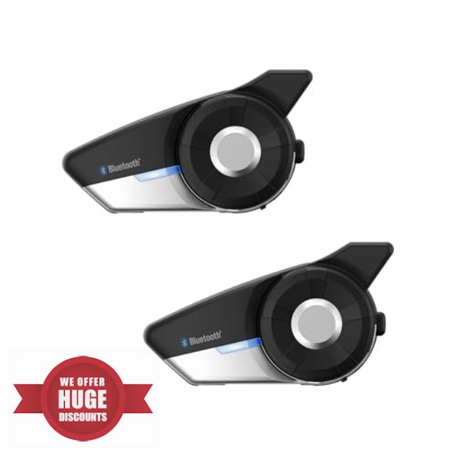 Sena 20S EVO Motorcycle Bluetooth Headset Communication System with HD Speakers