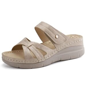 Ortho + Rest Women Orthotic Slides Comfortable Orthopedic Sandals Walking Sandals with Arch Suppo