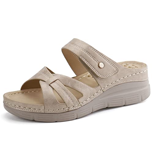 Ortho + Rest Women Orthotic Slides Comfortable Orthopedic Sandals Walking Sandals with Arch Suppo