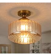Fivemengo 9.4in Concrete Pendant Light, Small Kitchen Island Lighting Hanging Lamp White Cement N...