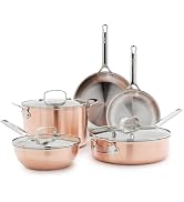 GreenPan x Bobby Flay Stainless Steel 10” & 12” Frying Pan Skillet Set, Induction Compatible, Dur...
