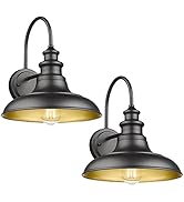 Diyel Outdoor Barn Light Fixture Farmhouse Wall Mount Light Gooseneck Wall Sconce Exterior Wall L...