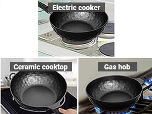 korean pan cooking pan non stick wok non stick wok with lid wok pan wok with lid