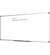 TOWON Magnetic Dry Erase Board, 72 x 40 in White Board Dry Erase, Aluminum Framed Whiteboard for ...
