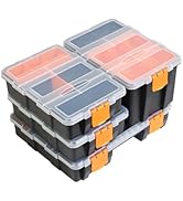 Torin 17-Inch Plastic Tool Box,3-Tiers Multi-Function Storage Portable Toolbox Organizer, Black/O...