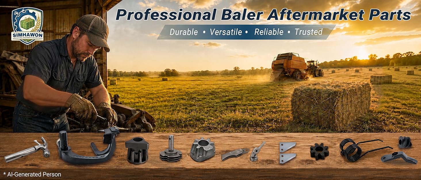 Hay baler knotter parts bill hook twine knife gear spring