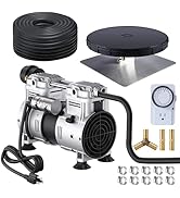 HQUA PAS10 Pond & Lake Aeration System for Up to 1 Acre, 3/4 HP Compressor + One 100' Weighted Tu...