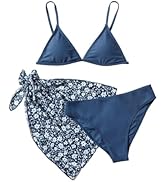 SHENHE Girl's 2 Piece O Ring Bikini High Waisted Spaghetti Strap Cute Swimsuit Bathing Suit
