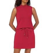 Casly Lamiit Two Piece Skirt Set for Women Sweatsuits Tennis Outfits Casual Mock Neck Sleeveless ...