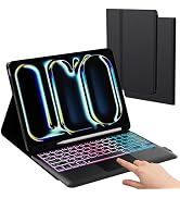 Keyboard Case for Samsung Galaxy Tab S10+/S9 FE+/S9+ Plus 12.4": 7 Colors Backlit Keyboard with S...