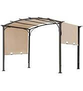 85''x 208'' Universal Doubleton Steel Pergola Replacement Cover for Pergola L-PG080PST, (Beige)