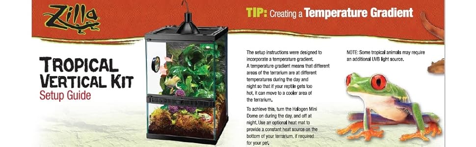 Zilla Tropical Vertical Kit Setup Guide